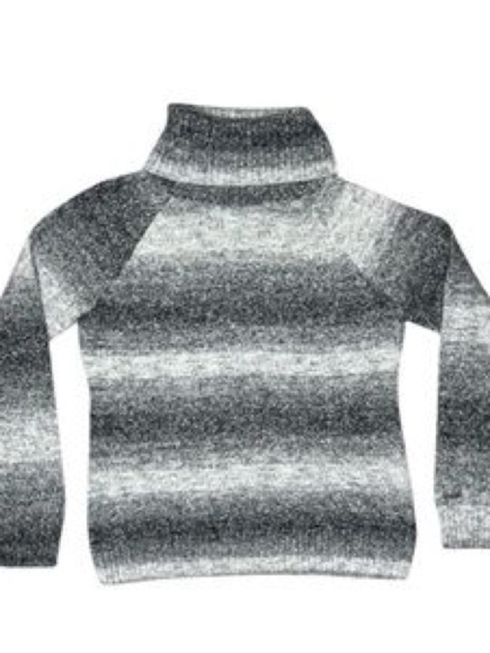 Columbia Gray Ombre Marled Knit Turtleneck Ski Outdoor Cozy Sweater Camping Sz S
